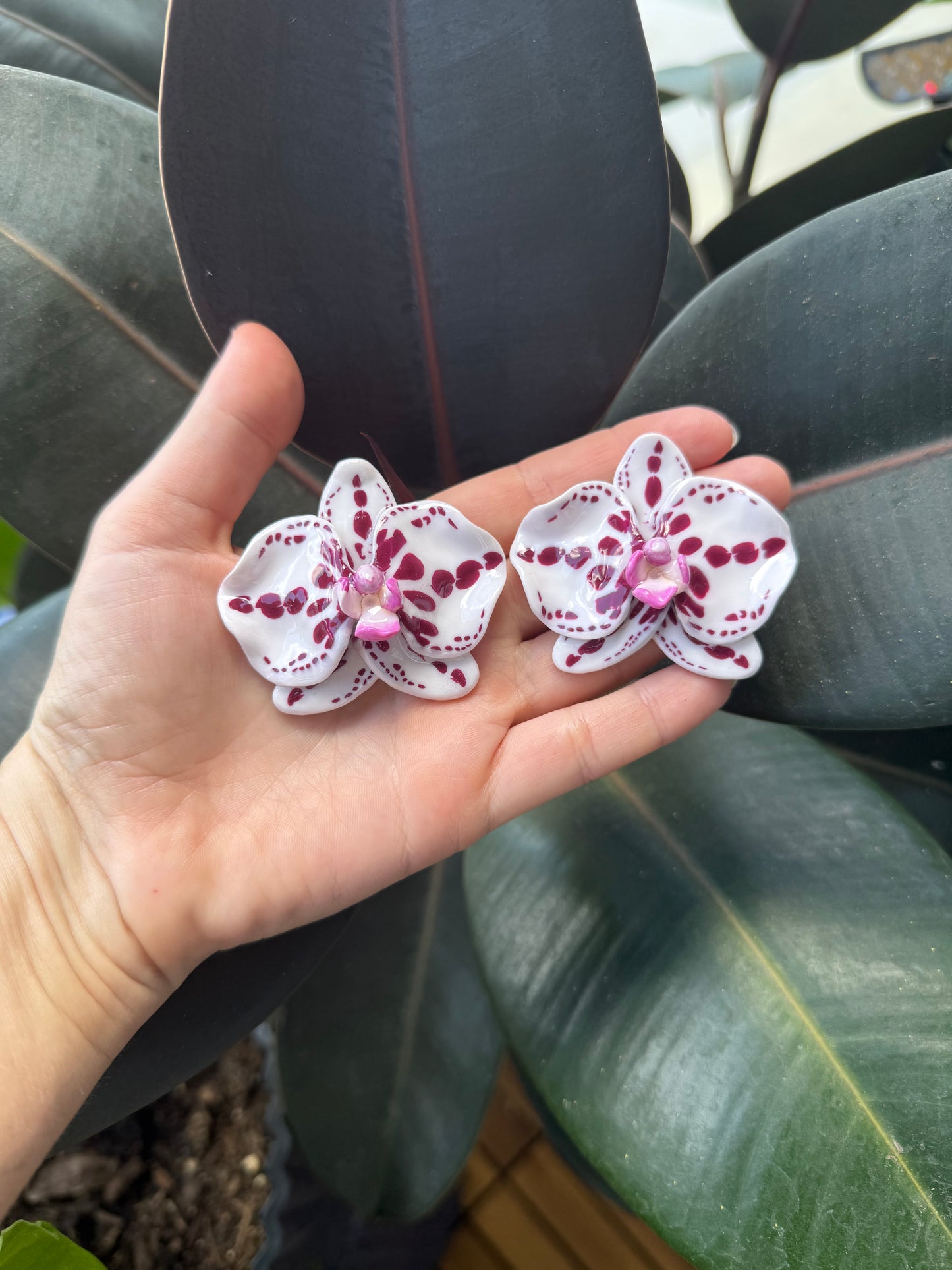 New Orchid Stud Earrings