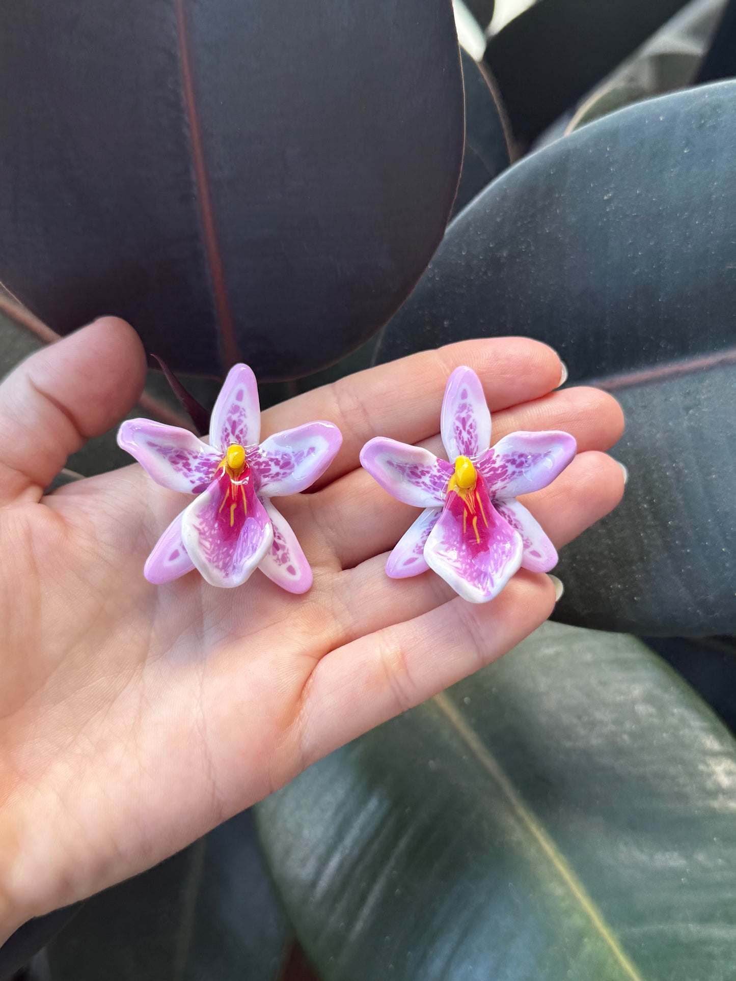 New Orchid Stud Earrings