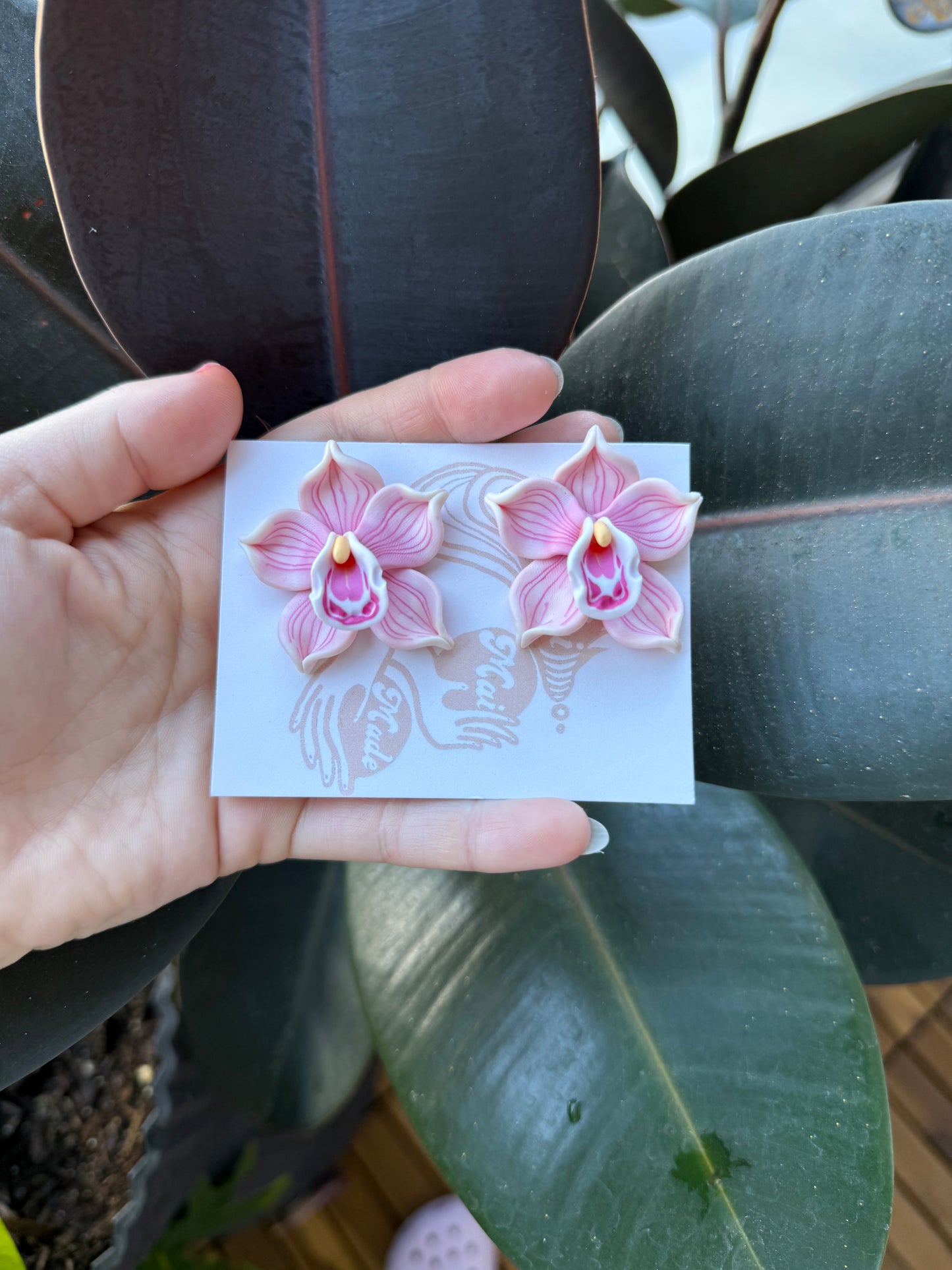 New Orchid Stud Earrings
