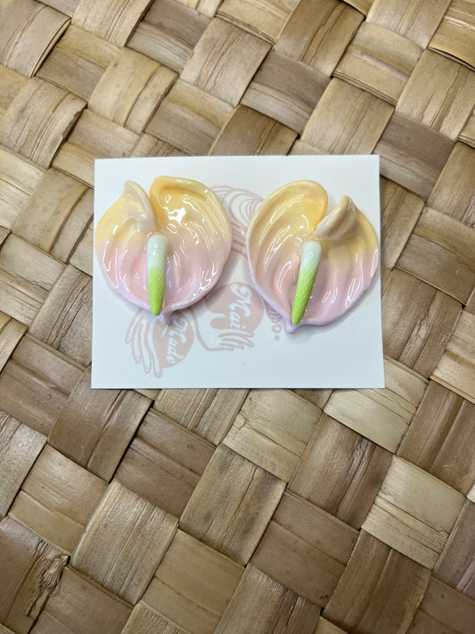 Anthurium Soft Orange Pink Stud