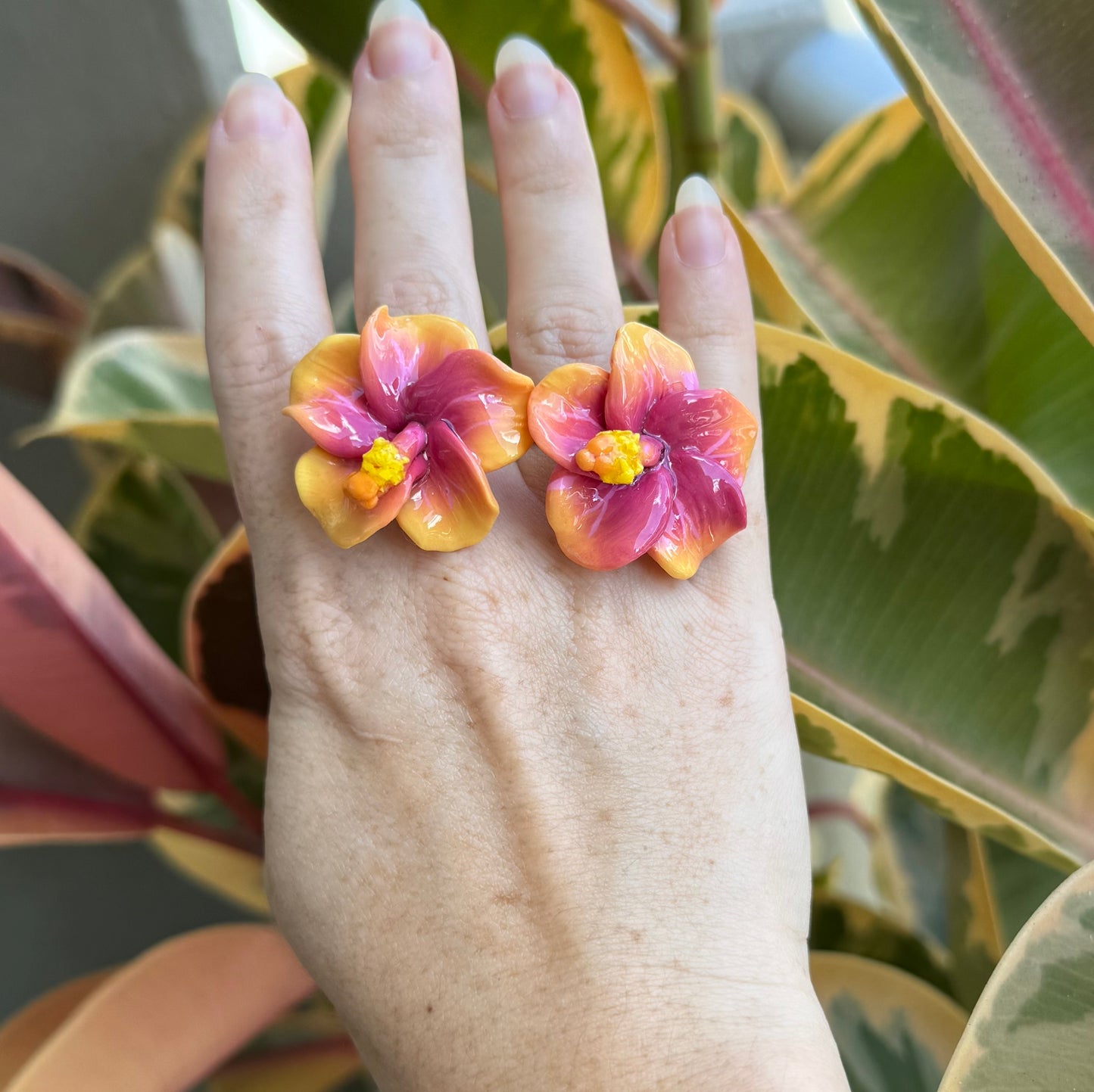 Hau & Hibiscus Rings