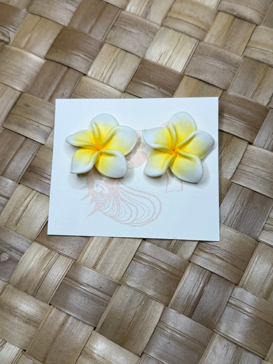 Plumeria Stud Earrings