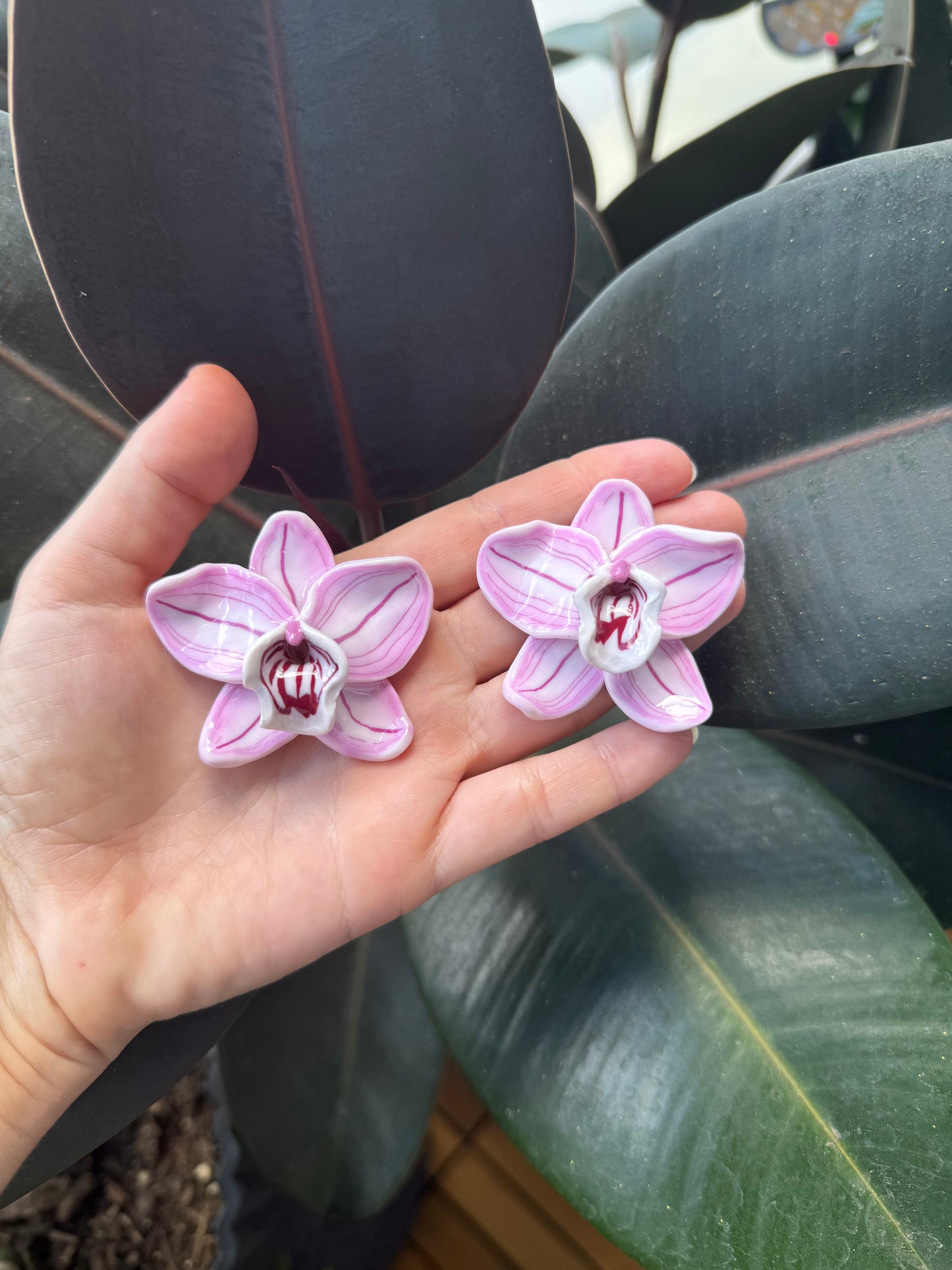 New Orchid Stud Earrings