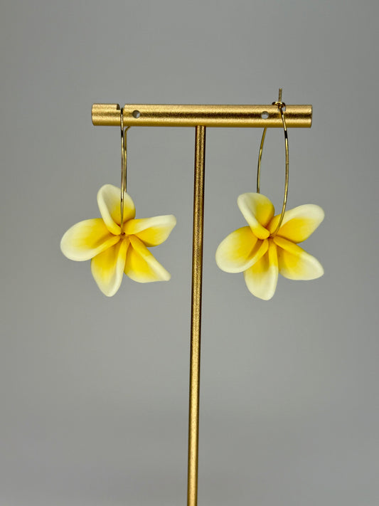 Plumeria Hoops