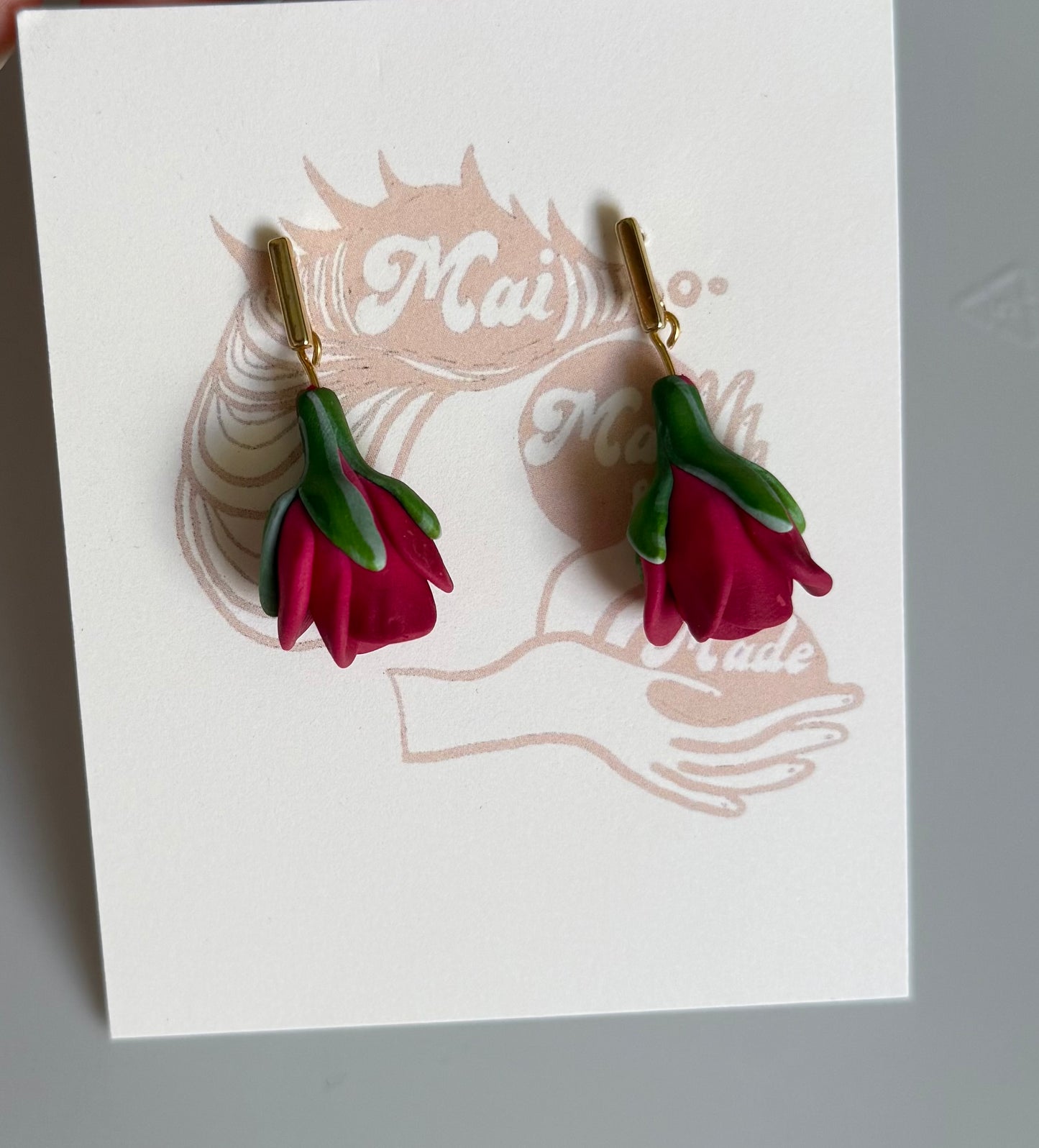 Single Pua Drop Earrings