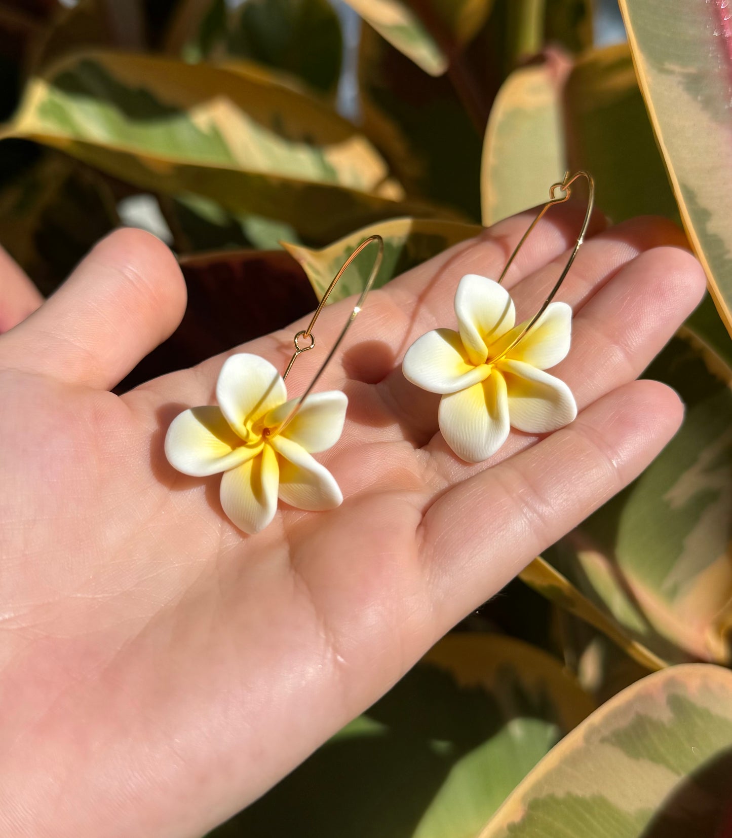 Plumeria Hoops