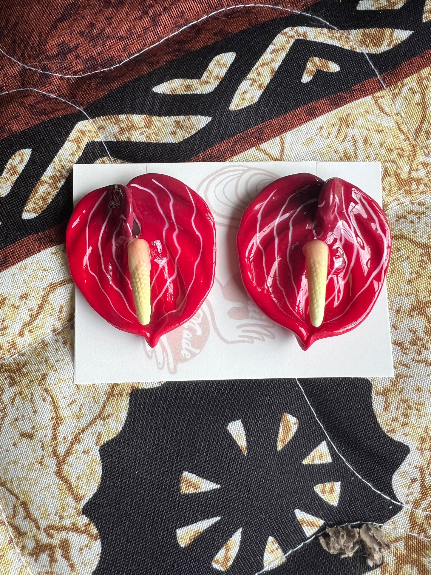 Red Variant Anthurium Stud